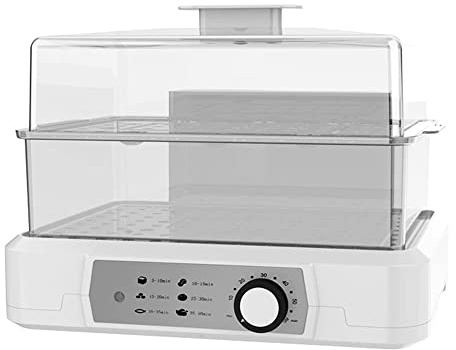MNSRRN Large-Capacity Double-Layer Dish Cover, Multi-Kinetic Energy Surrounding Integrated Steam Cooker, Large-Capacity Electric Steamer for Kitchen Appliances