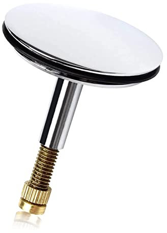 Hinata Bathtub Chock Plug Adjustable Pop Up Basin Sink Replacement Drain Plug Stopper Bathtub 1.73Inch (44mm)