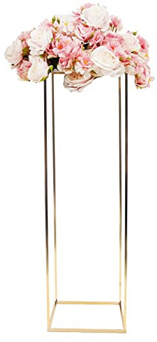 Taburete de metal para flores, 100 cm, soporte para plantas, taburete para plantas, columna de metal, soporte para plantas, columna de metal, soporte para plantas, no contiene flores