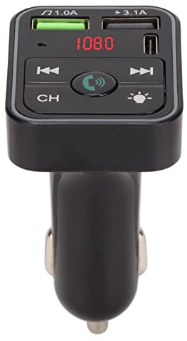 Bluetooth FM-sändare för Bil, FM-sändare för Bil Bluetooth 5.0 Billaddare, Handsfreesamtal, Radio Bluetooth-adapter, med LED-skärm