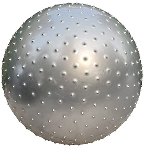 Stor Palla di massaggio sensorisk per Bambini, palline da Yoga rimbalzanti da 85 cm, Grande Palla di esercizio gonfiabile Con picchi tattili (1 bollspel (grå))