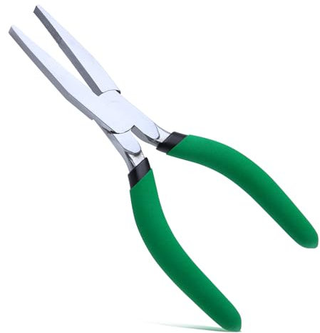 INJOYTEC Pinze a becco piatto Pinze a becco d'anatra con mascella seghettata a becco piatto Pinze per becchi d'anatra Pinze per smontaggio con denti a taglio trasversale per spazi stretti difficili da