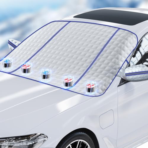 QWEERASS Couverture Pare-Brise Voiture, pour Citroen DS3 2020-2023 Films de Protection Antigel pour Auto Protège Contre Neige Givre Soleil