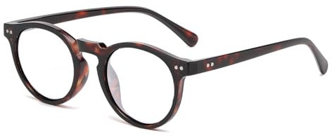 YAMEIZE Occhiali Rotondi per il Luce Blu - per Donna e Uomo Piccoli Occhiali Rotondi per la Luce Blu Anti Luce Blu Occhiali da per Computer