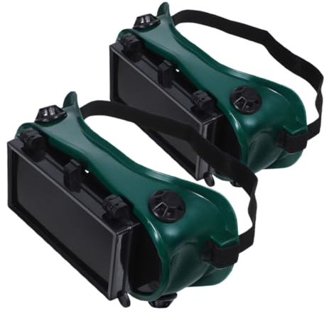 SOLUSTRE 2pièces Lunettes De Soudage à Double Rabat pour Yeux Antibuée Confortable pour Soudage Et Travaux Industriels