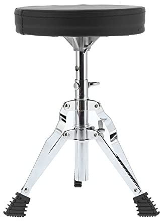 CHICIRIS Taburete de Tambor de Altura Ajustable, Asiento Acolchado, Diseño Antideslizante, Portátil, con Trono de Batería, para Bateristas y Músicos