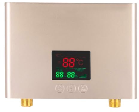 Mini scaldabagno istantaneo, 3000 W, scaldabagno elettrico con termostato dell'acqua, 30 – 55 °C, senza serbatoio con telecomando, AC 220 V