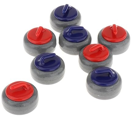LOVIVER 8x Tabletop Curling Game Pucks Floating Curling Ball Kids Adults Travel Portable Sports Toy Replacement Shuffleboard Rollers