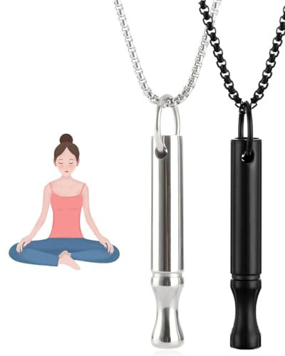 ZAMXHUG 2pcs Rauchentwöhnung Hilfsmittel, Halskette Rauchfrei, Panikattacken Hilfsmittel, Halskette Gegen Angst für Meditation, Entspannung, Beruhigung, Verlangsamung des Atems