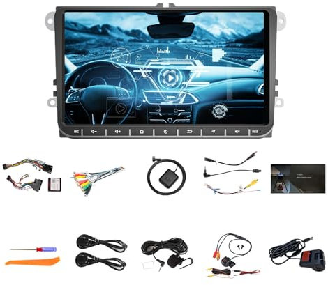 EIOLWJIEO para Sistema de navegación estéreo para Coche Android para Golf 5 T, Radio de navegación, para Sistema WiFi, estéreo para Coche con Bluetooth, 2+32G