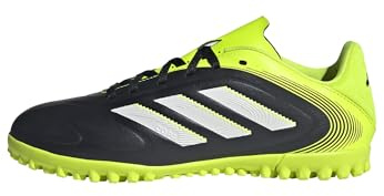 Adidas Unisex niños Copa Pure III Club Turf Football Boots Kids, Core Black/Cloud White/Lucid Lemon, 38 EU