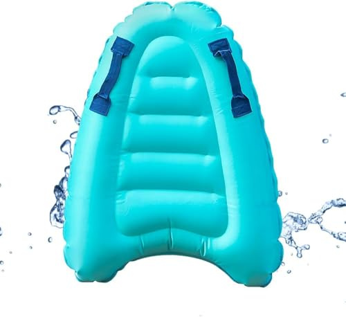 VFFNFF Bodyboard Gonfiabile con Manici, Portatile Tavole da Surf per Bambini e Adulti, Aiuto per Il Buoto per Piscina, Tavola da Nuoto per Spiaggia, Piscina, Estate, Sport Acquatici, 80x60cm