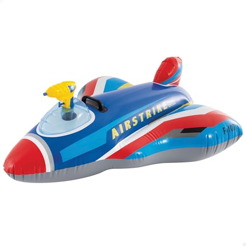 Intex Avión Hinchable con Pistola de Agua, 117X104 cm, Juego acuático, con Lanzador de Agua, para Playa, para Piscina, Juguete Infantil, Peso máximo 40 kg, +3 años (57531)