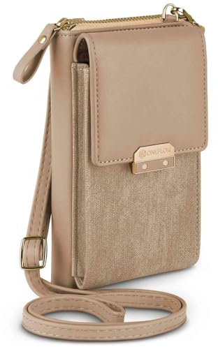 ONEFLOW Bliss Purse für Samsung Galaxy S25 FE Handytasche zum Umhängen Damen mit Portemonnaie, Handy Umhängetasche mit Geldbörse und Handyfach, Kleine Handtasche, Cream Beige