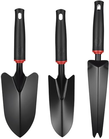 3 Pcs Pala Jardineria, Palas de Jardín para Excavar, Pala de Jardin de Metal para Jardinería, Corte, Apertura y Herramientas manuales