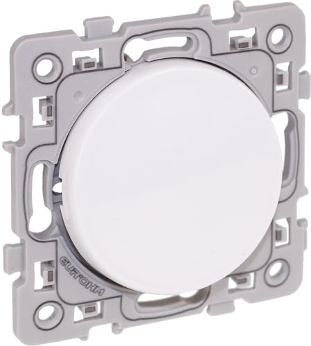 Bouton poussoir lumineux Square 1 poste - 10AX - 250V - Blanc