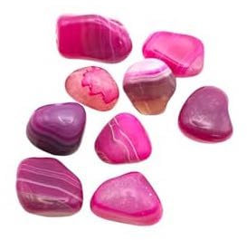 ALCHIMIA- Pietra burattatacm.2-3 cristalloterapia 1 pezzo Agata fucsia