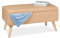 Relaxdays Sitzbank mit Stauraum, 40 L, gepolstert, Holzbeine, Truhenbank Kunstleder, HxBxT: 40 x 80 x 39,5 cm, beige