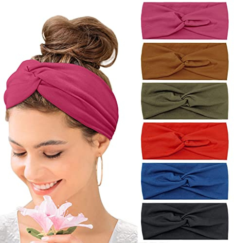 Kavya Fasce Capelli Donna Largo Elastico Morbido Estate Boho Stampa Accessori Sportiva Yoga Bandana Donna Multicolore (multicolore-3)