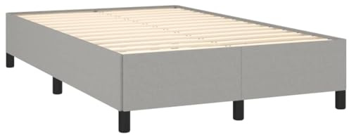 vidaXL Giroletto Senza Materasso Grigio Chiaro 120x200 cm Tessuto