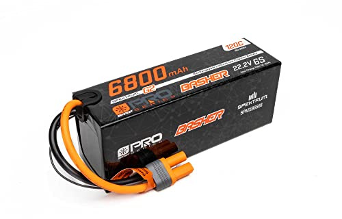 Spektrum 22.2V 6800mAh 6S 120C Smart G2 Pro Basher LiPo: IC5 SPMXB6S68
