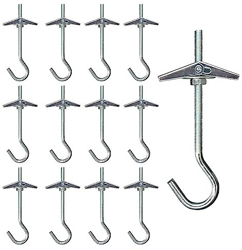 Gancio Soffitto Cartongesso M4 Tasselli a Molla con Gancio Tasselli Basculanti Ganci da Soffitto Acciaio al Carbonio