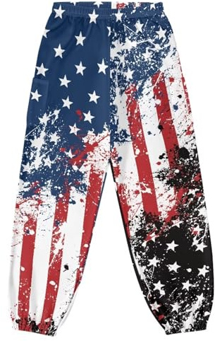 ZOUTAIRONG American Flag Star Kung Fu Tai Chi Pant Womens Harem Pants Yoga S-4Xl Plus Joggers Yoga Wide Leg Workout Gym Bloomers Sweatpant Pocket Hippie Pants Gym Apparel Yoga Pants 3XL