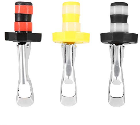GRCFUMO 3PCS Weinflaschenstopper, Silikonhandbuch Presskorken, wiederverwendbares Flaschen -Vakuumstopfen für Zuhause, Stabbetriebsgebrauch
