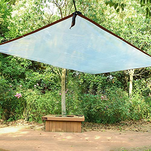 Toldo tipo vela para patio, ventana, balcón, flores, invernadero, película personalizable, transparente, grueso, impermeable, tela de plástico impermeable