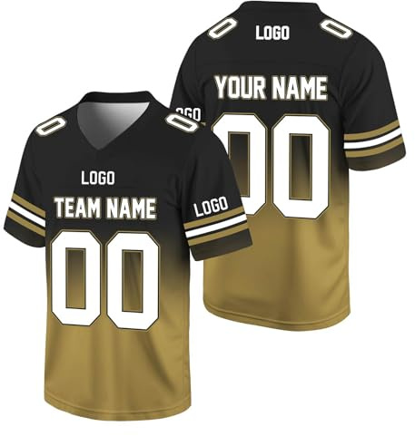 Genérico Camisetas de Rugby Personalizadas con Nombre del Equipo, número y Logotipo, Uniforme Fútbol Americano Impreso Personalizado para Adultos jóvenes y preescolares.