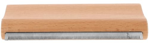 Kisangel Cepillo para Caballos Quitapelo de Acero Inoxidable y Madera para Eliminar Enredos y Desenredar, Adecuado el Cuidado y Aseo de Caballos y Gatos