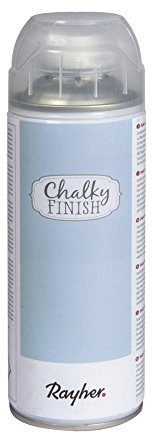 RAYHER Chalky Finish Spray 400ml, Kreidefarbe für eine Fläche von circa 1,5 – 2m², Blaugrau