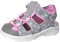 PEPINO Ricosta Mädchen Sandalen Gery,Kinderschuhe,WMS:Mittel,offene Schuhe,Strandschuhe,Outdoorsandalen,Kids,Graphit/rosada (450),27 EU