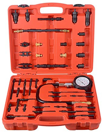 DAYUAN Kompressionstester Kit Kompressionsdruckprüfer Zylinderdruckmessgerät Set für Benzin und Diesel Motoren 0-40 Bar 600 PSI