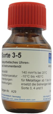 Etsyntha 3-5 Semi Synthetic Watchmaker and Precision Mechanics Oil for Gears, Bearings, Watch Springs, Excellent Lubricability for Alarm Clock, Pendulum (50ml)