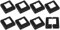 QUARKZMAN Cache-Poteau, 8 Pièces 60x60mm/2.4x2.4 en Plastique, Style Fendu, pour Couvrir La Base Du Poteau, Garniture pour Clôture, Balcon, 120x120mm/4.7x4.7 (Dimensions Totales)