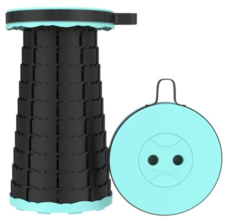 BREZO Tragbarer Zusammenklappbarer Hocker, Teleskophocker, Tragfähigkeit Von 330 Pfund, Einziehbarer Hocker for Camping, Angeln, Wandern, Grillen (Color : P)