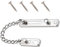 Esforzarse Cadena Para Puerta Delantera, Seguridad Cerradura de Cadena de Puerta, Cerradura de Cadena de Puerta Antirrobo, Cepillado, con Tornillos, para Puerta Interior y Seguridad del Hogarr(Plata)
