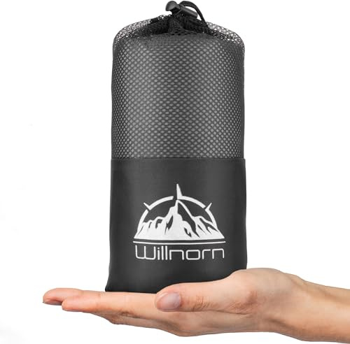 WILLNORN Sleeping Bag Liner - Soft & Lightweight Travel Sheet for Adults, 220x95cm - Portable & Easy Care, Ideal for Backpacking, Camping, Hotels, and Summer Trips