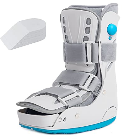 GHORTHOUD Inflatable Walker Fracture Boot Short Walker Brace Medical Air Cam Walking Boot for Sprained Ankle Recovery Stress Fracture Broken Foot Achilles Tendonitis (L)