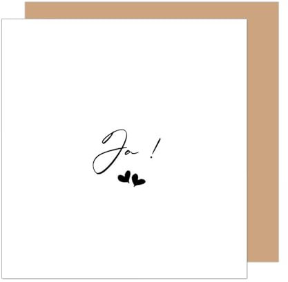 Edition Seidel Premium quadratische Glückwunschkarte zur Hochzeit mit Umschlag. Hochzeitskarte mit Spruch Grußkarte Vermählung Just Married Herzen Herz (HQ124 SW025)