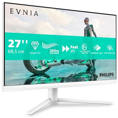 PHILIPS 27M2N3501PA 27 Inch QHD Monitor, 260Hz, Fast IPS, 0.3ms MPRT Adaptive Sync HDR400 Height Adjustment (2560x1440,HDMI 2x 2.0,DP 1x 1.4) Black
