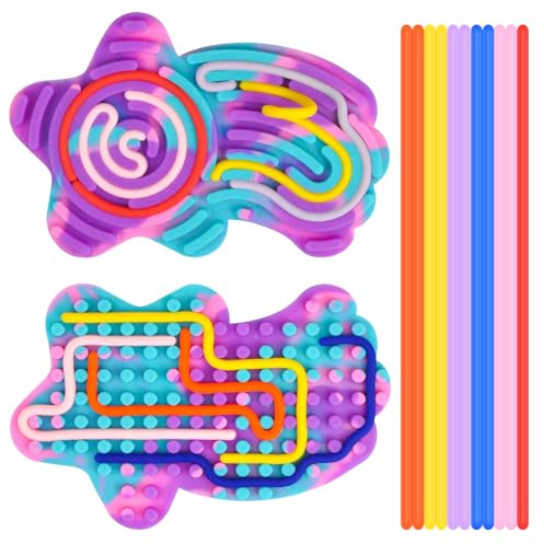 Sensory Board Toy for Kids,Sensory Activity Board for 3-6 Year Old Boys Girls Busy Board, Travel-Friendly STEM Montessori Fidget Toy Age 4 5 6 7 Fine Motor Skills and Hand-Eye Coordination Age 3+