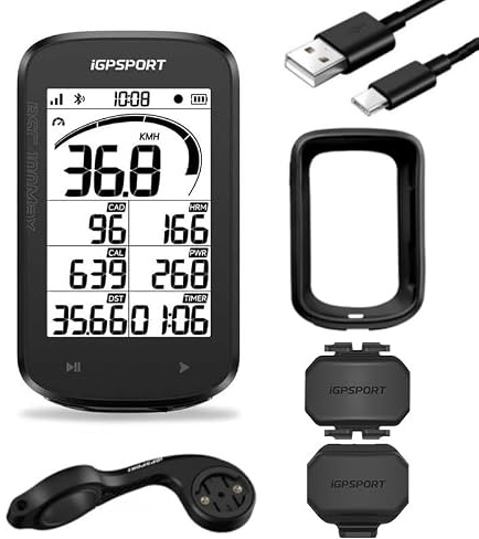iGPSPORT BSC100MAX Cykeldator Trådlös, 3-tums display automatisk inspelning, 40H batteritid, GPS-cykeldator
