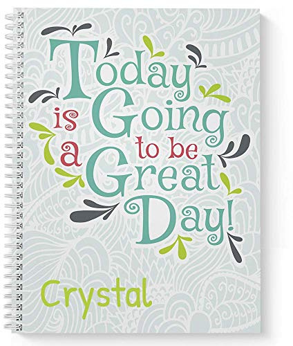 Gotcha Covered Notebooks Great Day Personalized Motivational Notebook/Journal, Laminated Soft Cover, 120 pages of your selected paper, lay flat wire-o spiral. Size: 8.5” x 11”. Made in the USA
