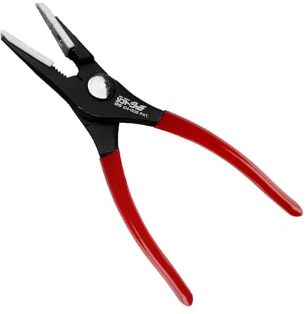 8” Needle Nose Pliers - Soft Jaw Pliers for Jewelry Making, Crafts, Electronics Repair, and Maintenance - Soft Grip Hand Tools by Kings County Tools (Red)