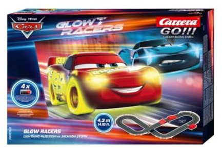Carrera 63521 Race Go Glow Racers Circuit Cars Jouet pour enfant
