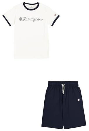 Champion Legacy Boy-Graphic Crewneck Set with Large Print Set per bambini, Bianco (WW001), 15-16 anni