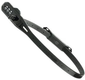 Hiplok Z LOK Combo Bike Lock/Motorbike Helmet Lock - Black. 3 Digit Code. Steel Core & 45cm Locking Length. Optional Bracket