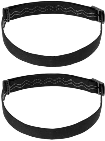 GEEHUA 2 cinghie elastiche per fari, 68 cm, regolabili, di ricambio, rimovibili, per casco, fascia di ricambio per la maggior parte degli accessori per lampade da testa con diamante nero